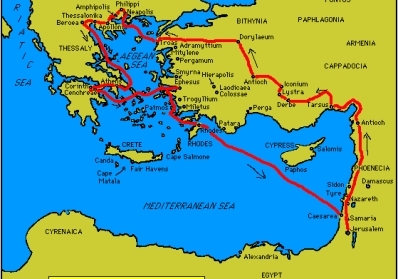 Paul's Second Missionary Journey with Map image